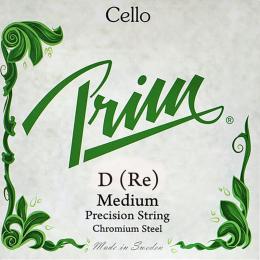 Prim Chromium Steel Cello String - D, Medium