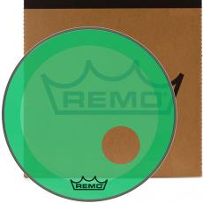 Remo PowerStroke P3 Colortone Bass, Offset Hole - Green, 18