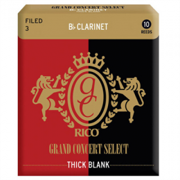 Rico Grand Concert Select Thick Blank Bb Clarinet, Filed - No 3 