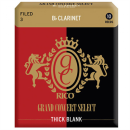 Rico Grand Concert Select Thick Blank Bb Clarinet, Filed - No 3.5 