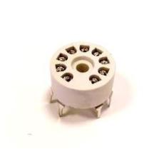 TAD 9-pin / Noval Socket, Phenolic, White