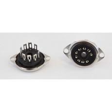 TAD 9-pin Socket - Chassis Mount, Black Phenolic