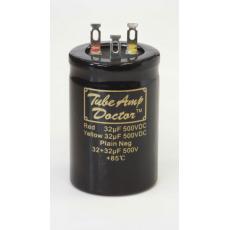 TAD Gold Cap 32+32uF 500V electrolytic capacitor, radial 35x50mm