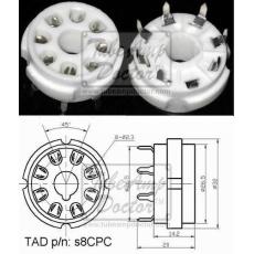 TAD Octal 8-PIN Socket - Ceramic, PC mount