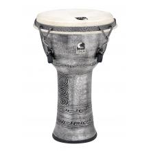 Toca Freestyle Djembe, Mechanically-Tuned - Antique Silver, 09