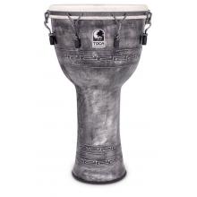 Toca Freestyle Djembe, Mechanically-Tuned - Antique Silver, 14