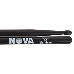 Vic Firth Nova N5AB - Hickory, Wooden Tip 5A Black